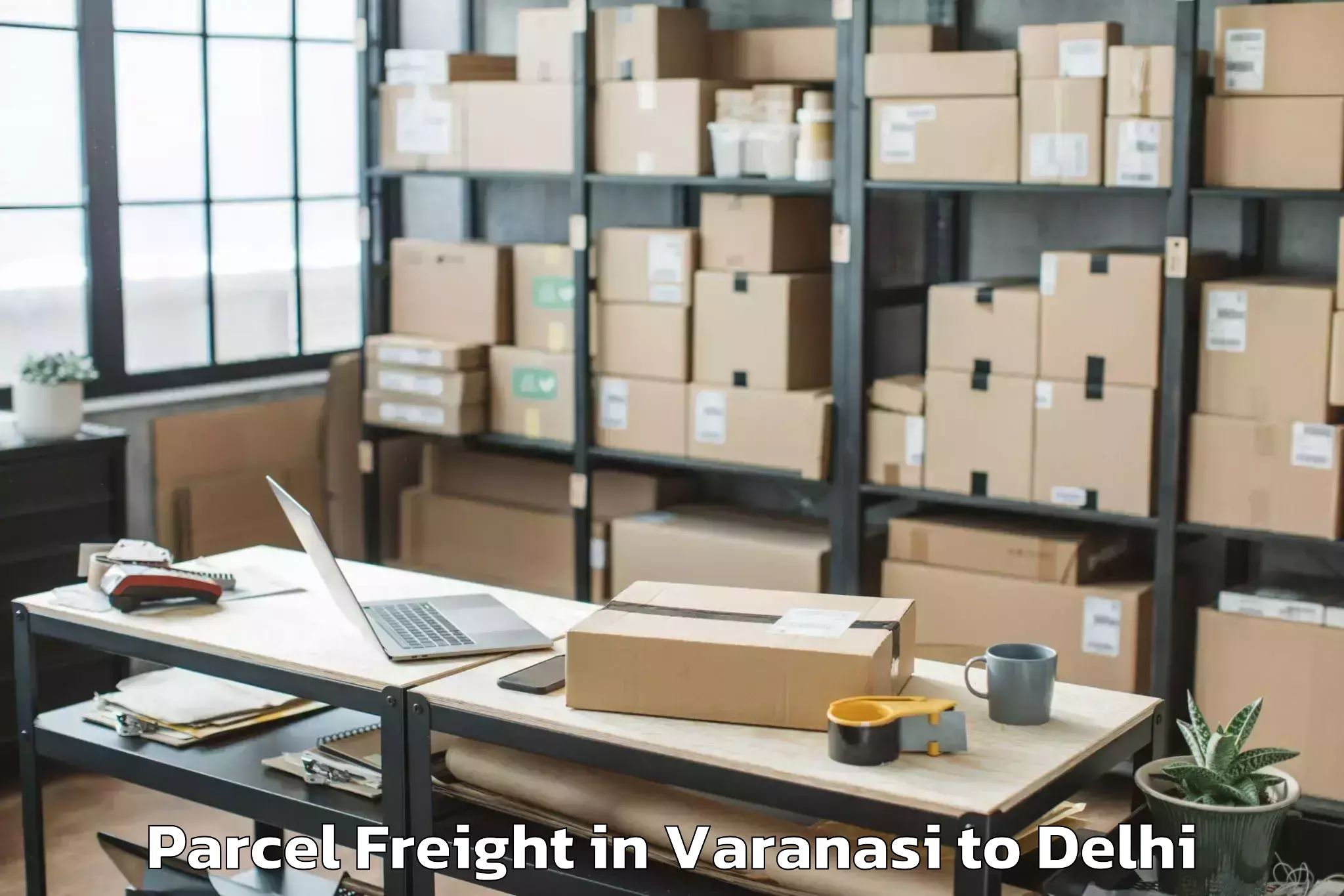 Quality Varanasi to Westend Mall Delhi Parcel Freight